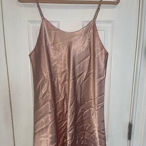 VENUS Blush Satin Slip Dress